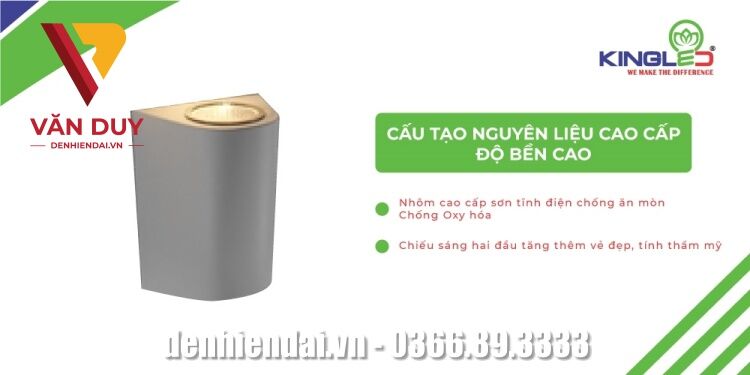 Đèn hắt tường Led ngoài trời LWA0148B-WH 5