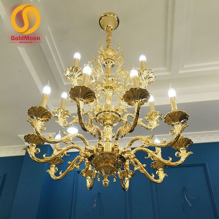 Đèn chùm đồng đá 8255T15 1