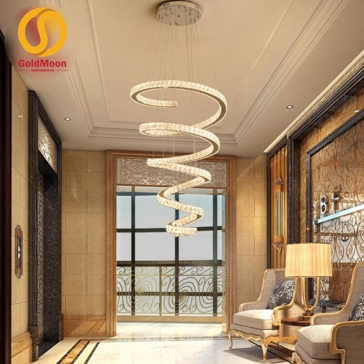 Đèn thả thông tầng pha lê 3954 1