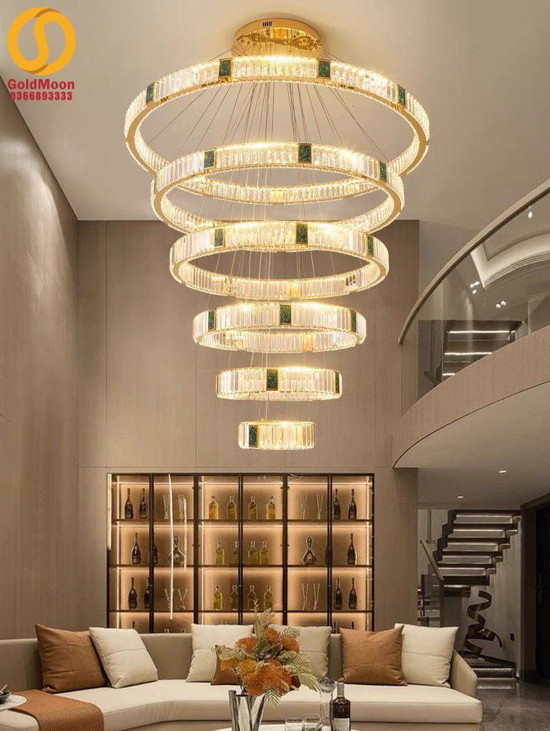 Đèn thả thông tầng pha lê 3