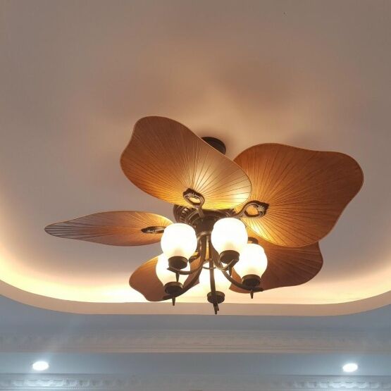 Quạt trần đèn cánh lá trang trí đẹp 56A265 1